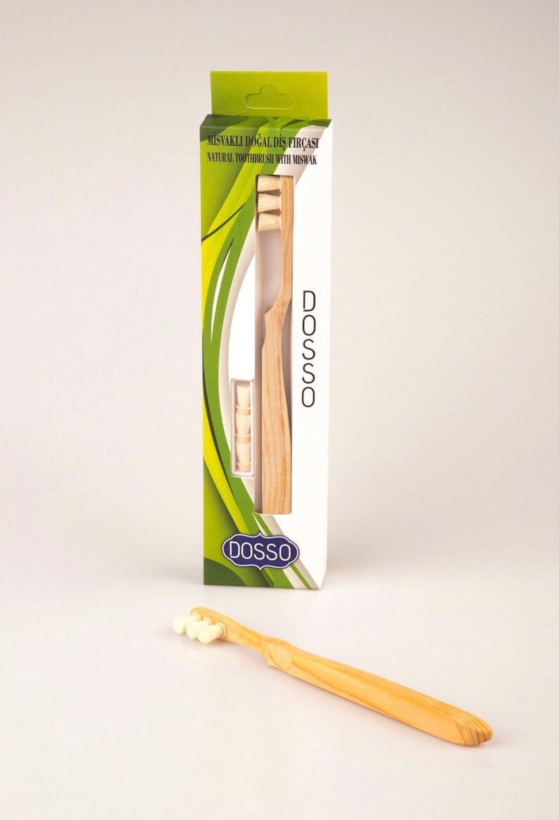 Tête de miswak / Brosse à dents à base de plantes naturelles avec miswak fabriquée en Turquie avec têtes de rechange with spare heads