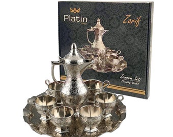 Zamzam set with tray silver Colour gift RRP 50 pound