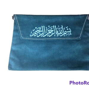 Turkish Chamois Madrasa Quran Bag Islamic with long handle image 3