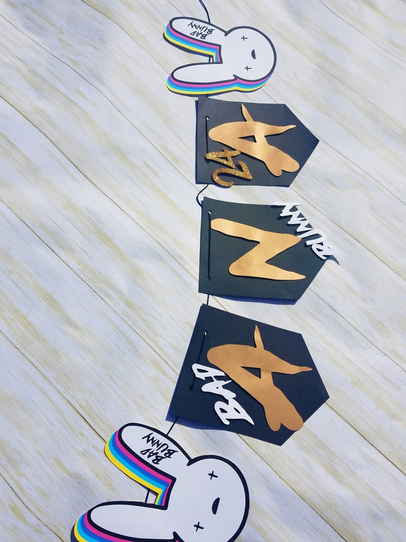 Bad Bunny Cake Topper/bad Bunny Birthday Banner/bad Bunny Etsy