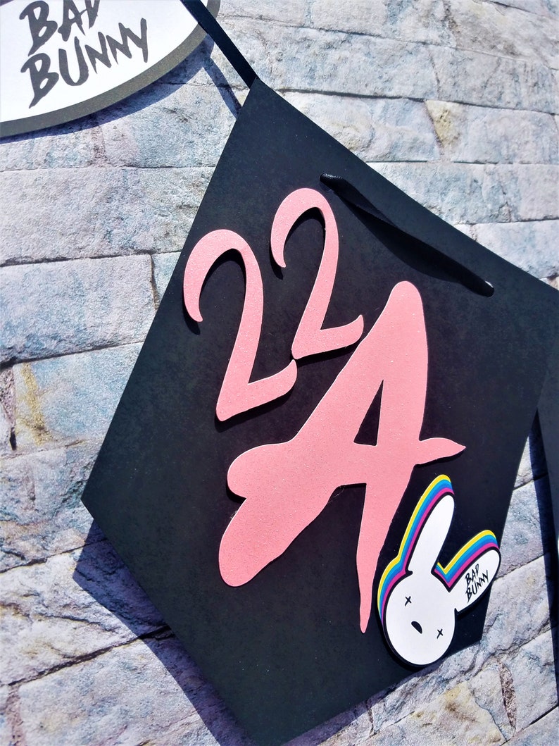 Bad Bunny Birthday Banner/bad Bunny Cake Topper/ Bad Bunny Etsy