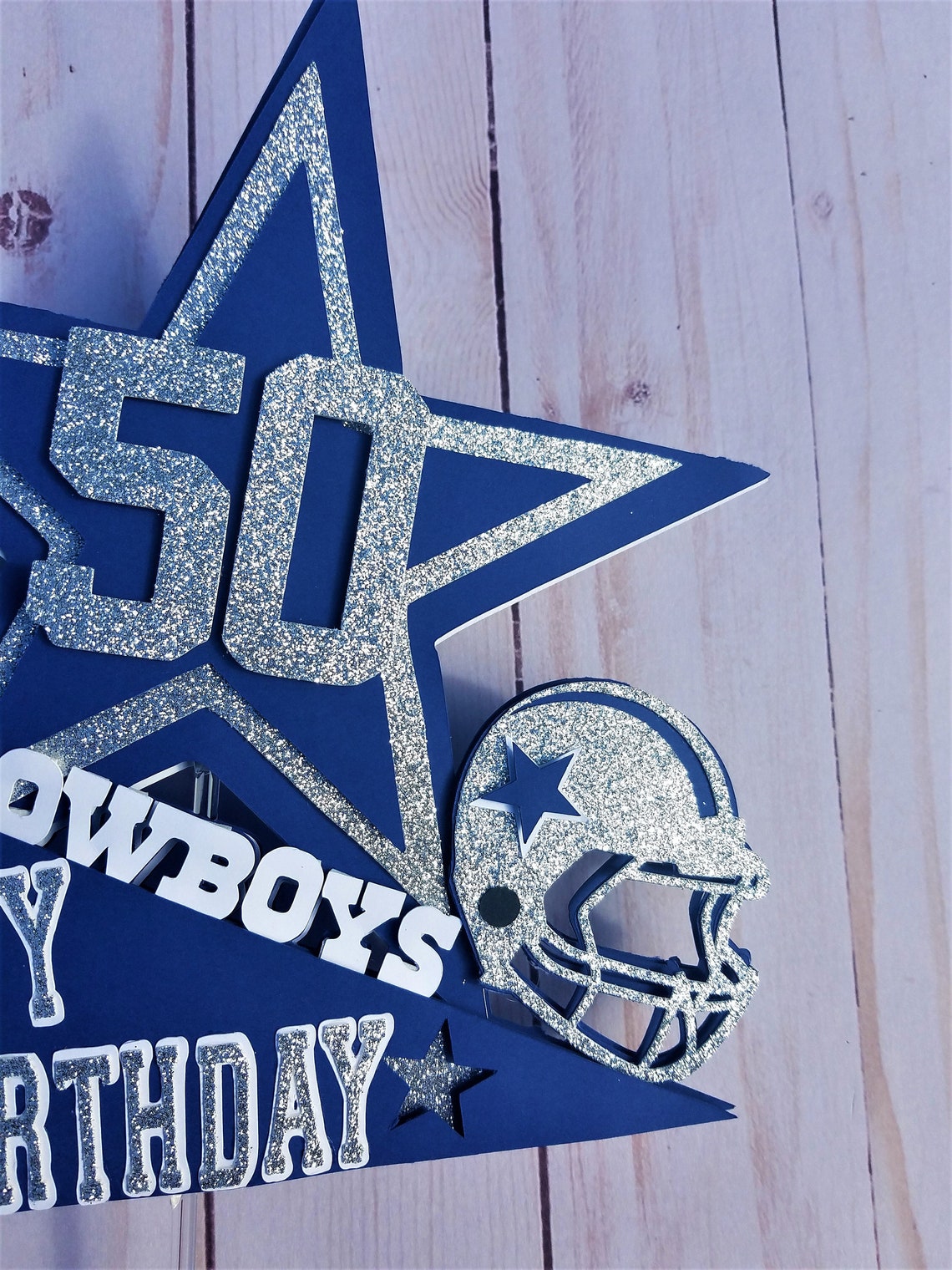 Dallas cowboys cake topper/nfl cake topper/nfl birthday Etsy