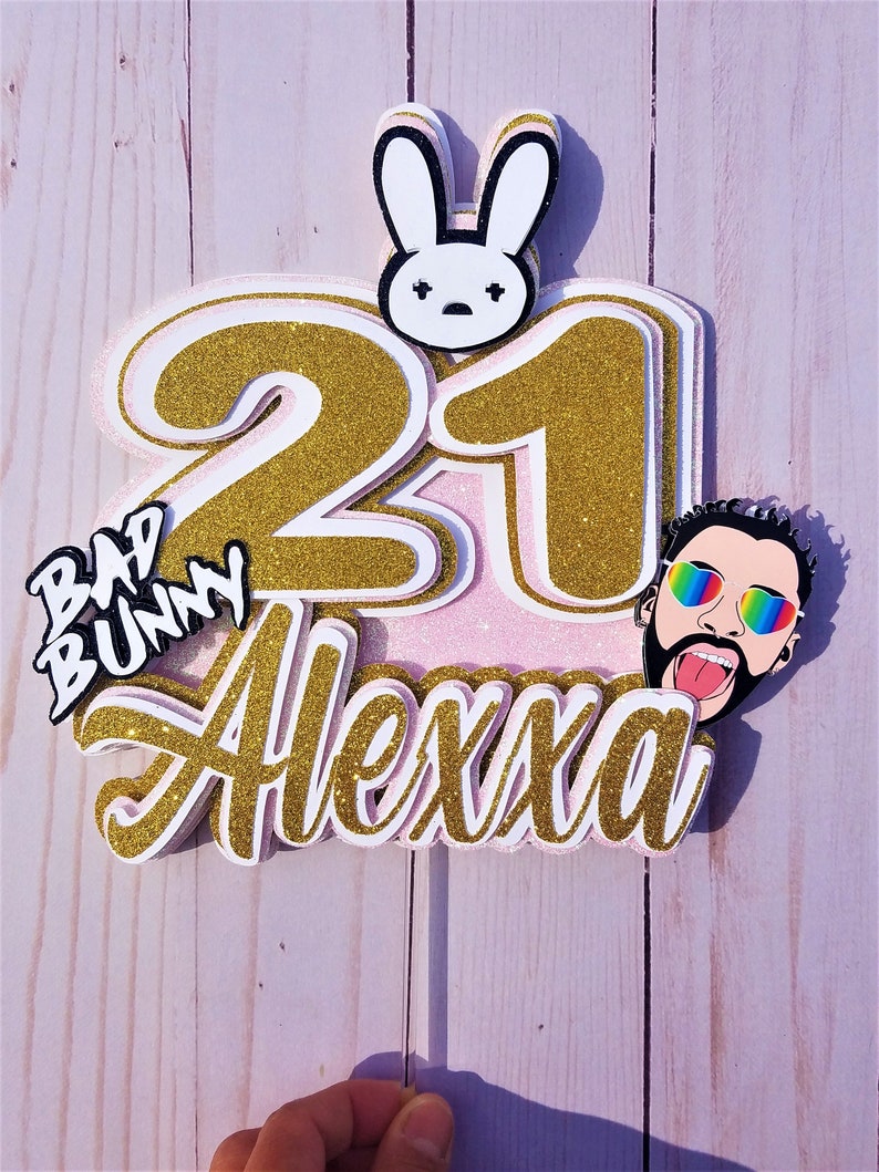 Bad Bunny Cake Topper/bad Bunny Banner/bad Bunny Etsy