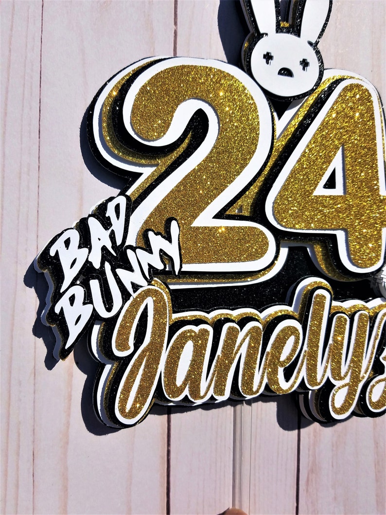 Bad Bunny Cake Topper/bad Bunny Birthday Banner/bad Bunny Etsy