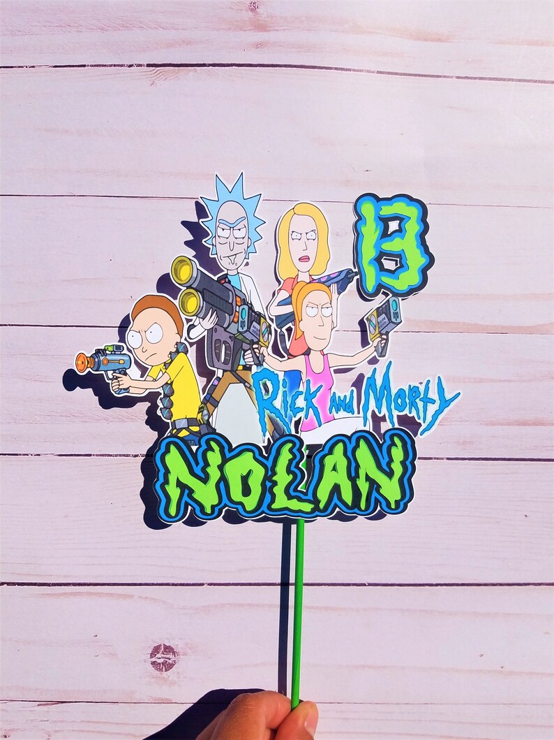 Rick and Morty Cake Topper/ Rick and Morty Birthday Banner/ Rick and ...