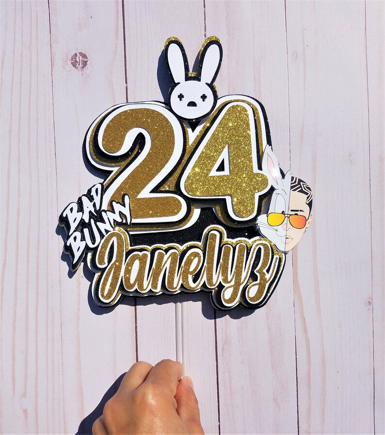 Bad Bunny Cake Topper/bad Bunny Birthday Banner/bad Bunny Etsy