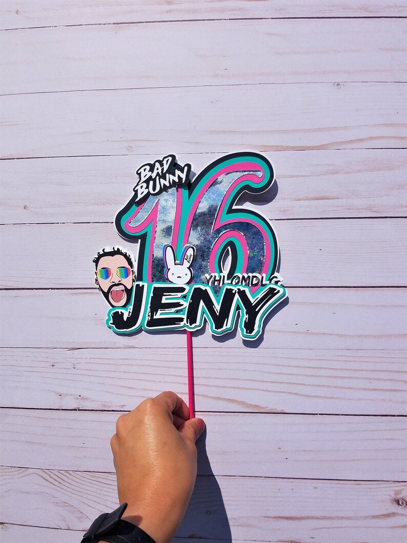 Bad Bunny Cake Topper/bad Bunny Birthday Banner/bad Bunny Etsy