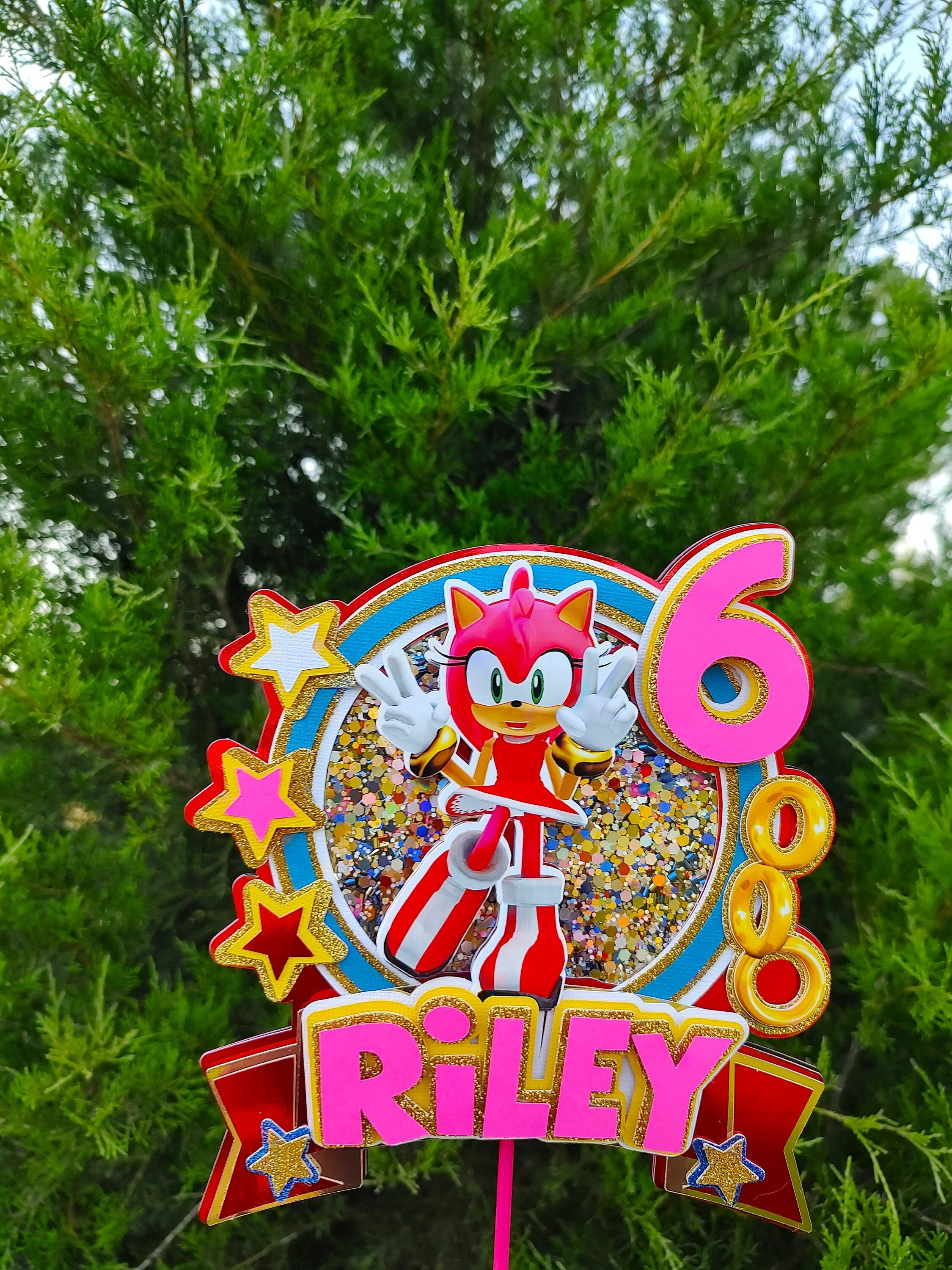 Display Sonic Amy Rose, Totem Enfeite de Aniversario