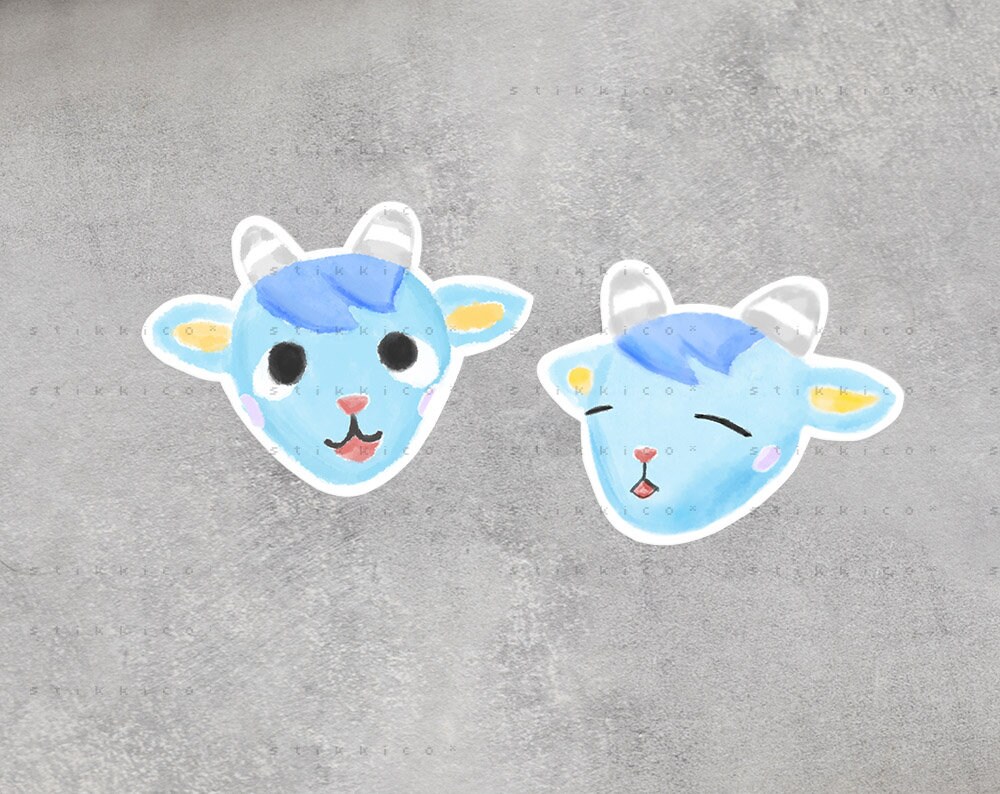 Animal Crossing Inspired Sherb ACNH Sherb Stickers Animal Etsy