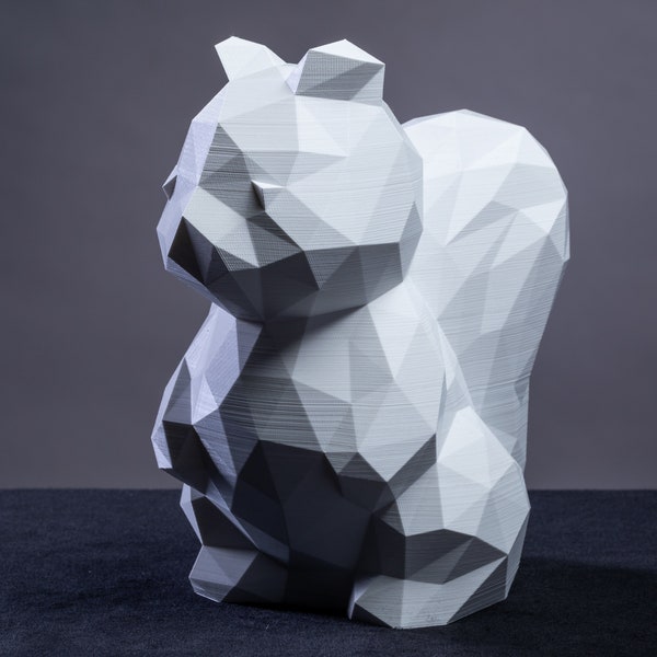 SQUIRREL SQUIRREL LowPoly Figure 3D Print Polygon Art 3D Print Sculpture