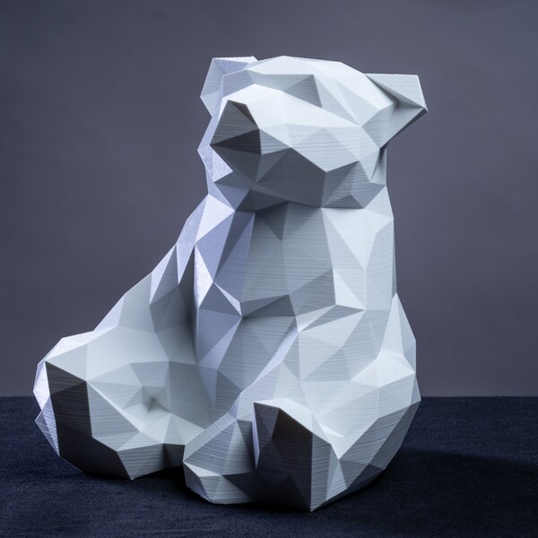 BÄR BEAR LowPoly Figur 3D Druck Polygon Kunst 3D Print Skulptur