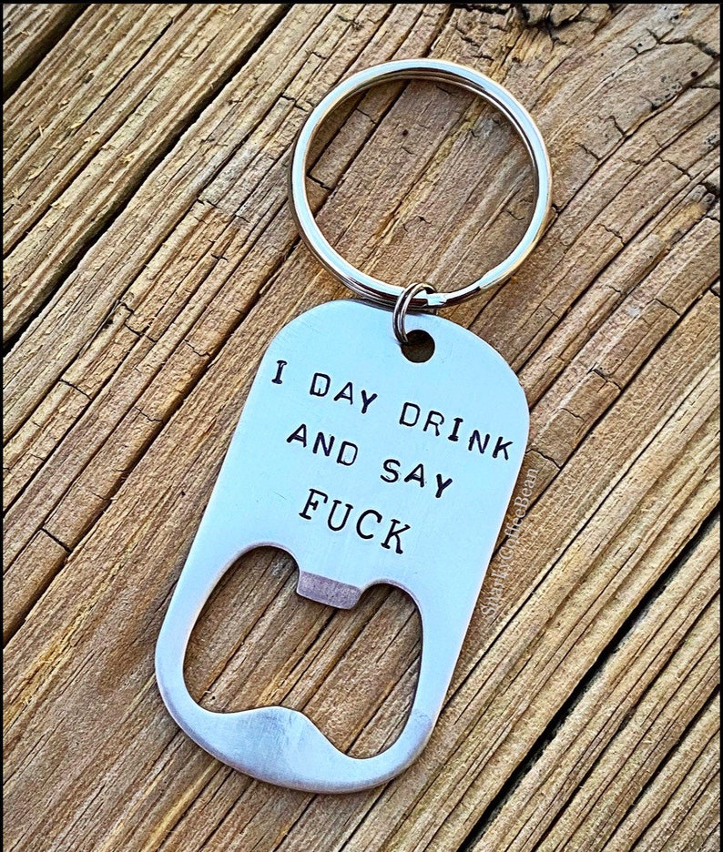 Bottle Opener Keychain Beer Keychain Personalized Bottle Etsy