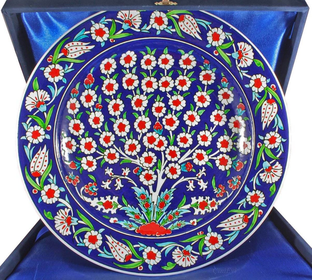 Tree of Life Plate Handcrafted Plates Turkish Decorative Etsy