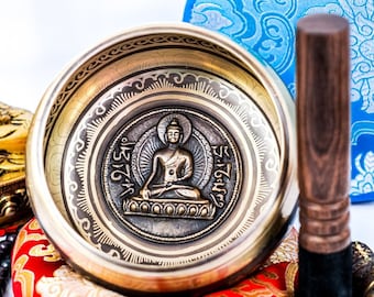 LAST Chance 40%!6 inch Buddha Singing bowl with for Meditation, Yoga, Chakra and healing