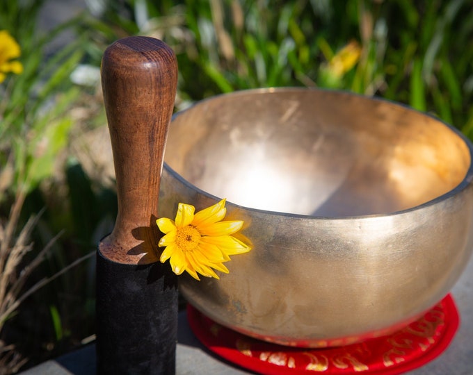 Featured listing image: LAST Chance 40%!Pure sound*7inches Tibetan Handmade  antique Therapy Singing Bowl for Yoga, Meditation, Chakra Healing, et