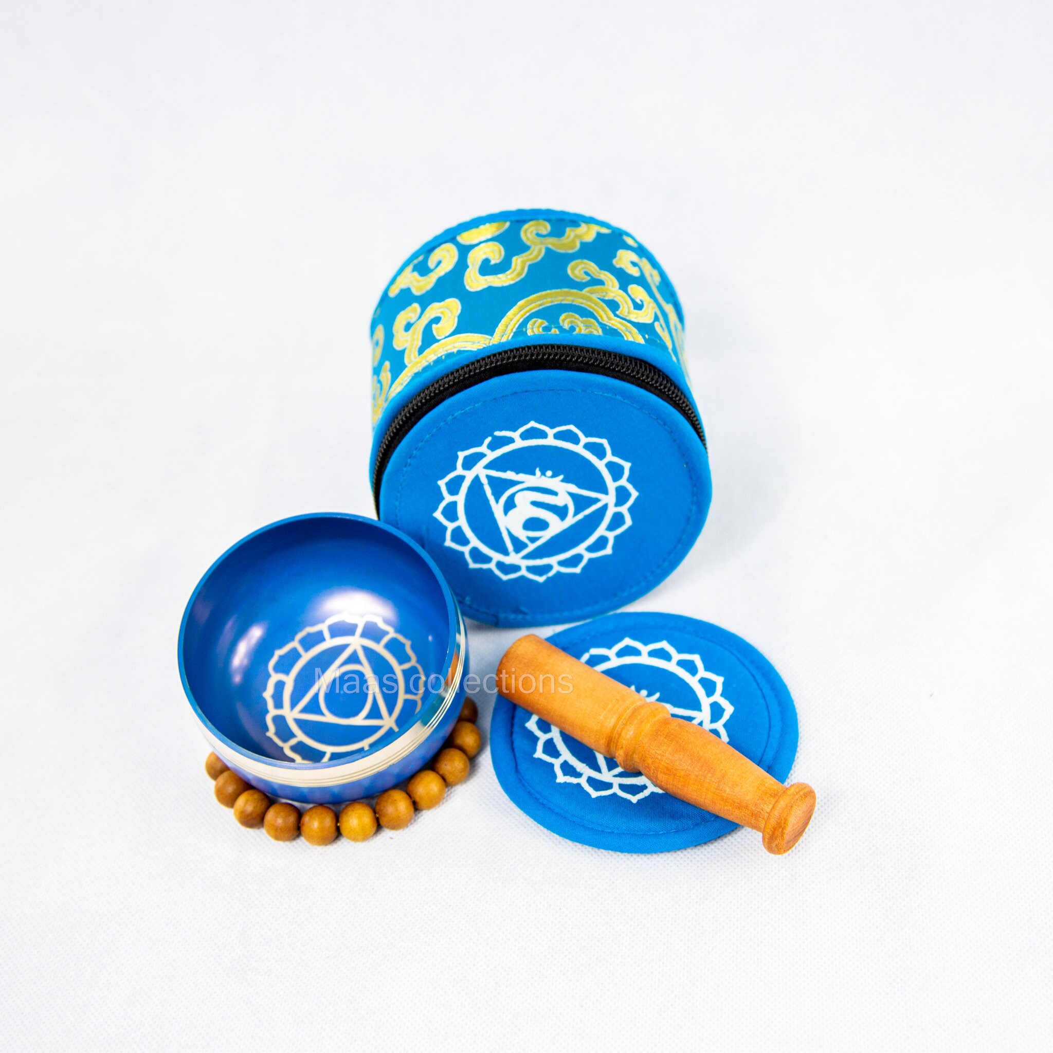 LAST Chance 40!Throat chakra set Tibetan Handmade singing bowl for