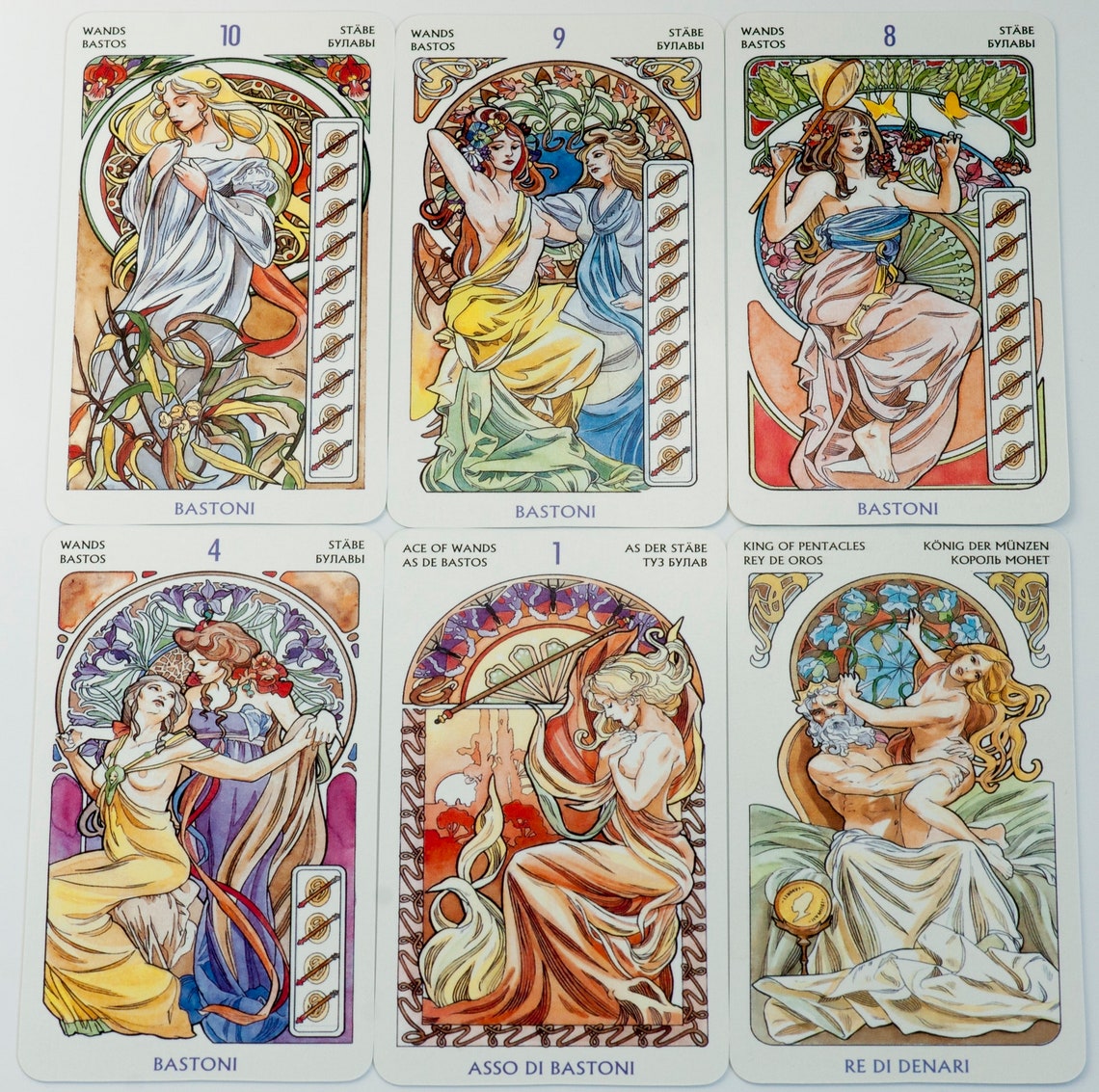 Tarot Art Nouveau 78 cards Tarot deck card 78 cards Love Etsy