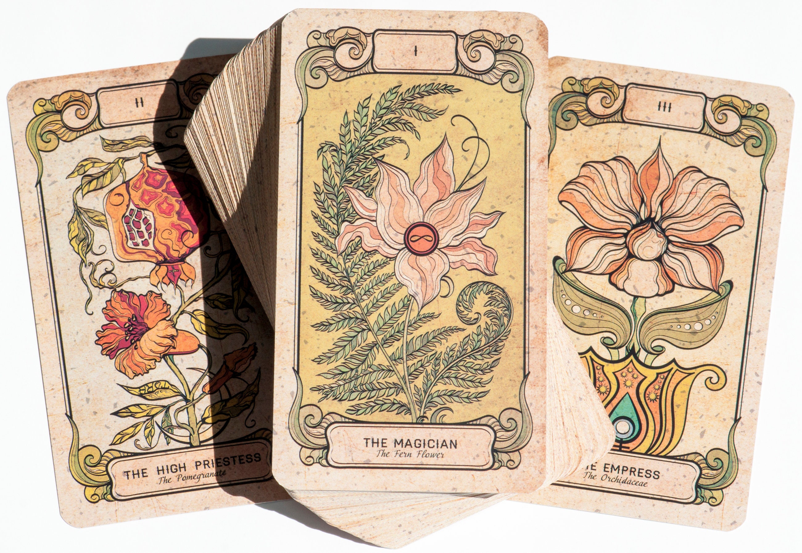 Botanica Oculta Tarot 78 2 Cards Deck Flower Illustration Etsy Canada