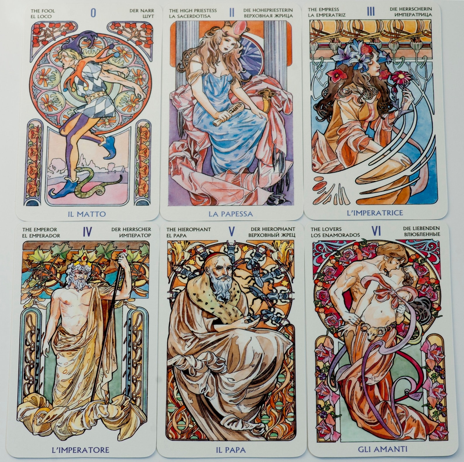 Tarot Art Nouveau 78 cards Tarot deck card 78 cards Love Etsy