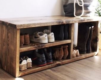 Storage bench | Etsy Wooden Storage Unit Bench