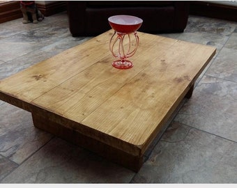 Coffee table Rustic Solid Wood Handmade