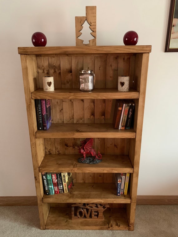 Estantería para libros de 29cm de profundidad, estantería para libros, estantería  de exhibición para libros, estantería rústica de madera maciza -  España