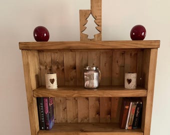 Bookcase Rustic solid wood bookcase bookshelf Display Shelves Pine Oak handmade