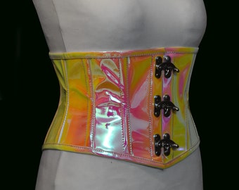 Waist corset made of PVC vinyl size 34 ~ 48