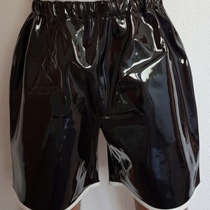 Lacquer PVC Shorts with Elastic Leisure Shorts Size M~L~XL~2XL~3XL Lacquer PVC Shorts with Elastic Leisure Shorts Size M~L~XL~2XL~3XL