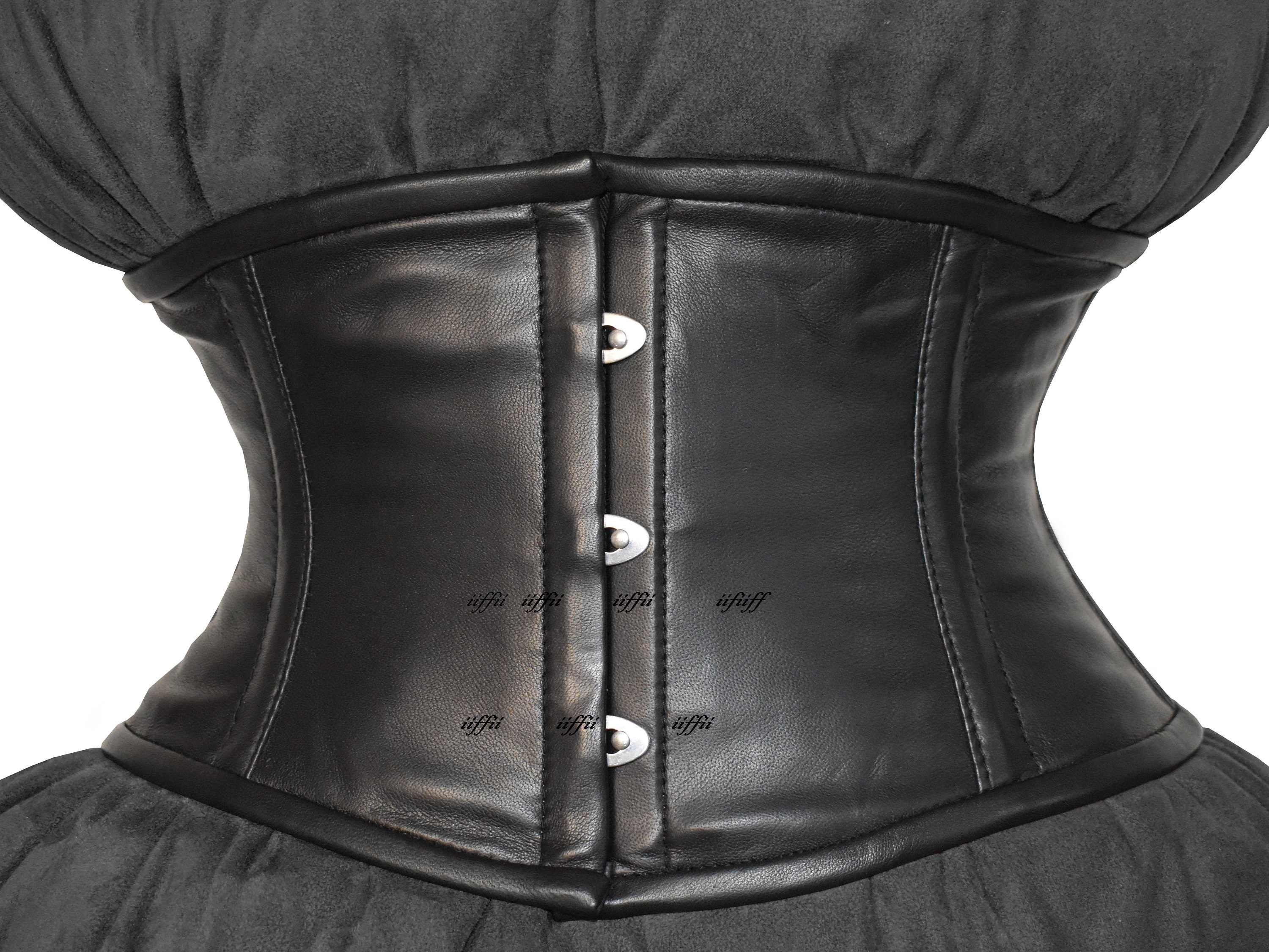 Taillen korsett corsage aus Leder Schwarz 3448 | Etsy