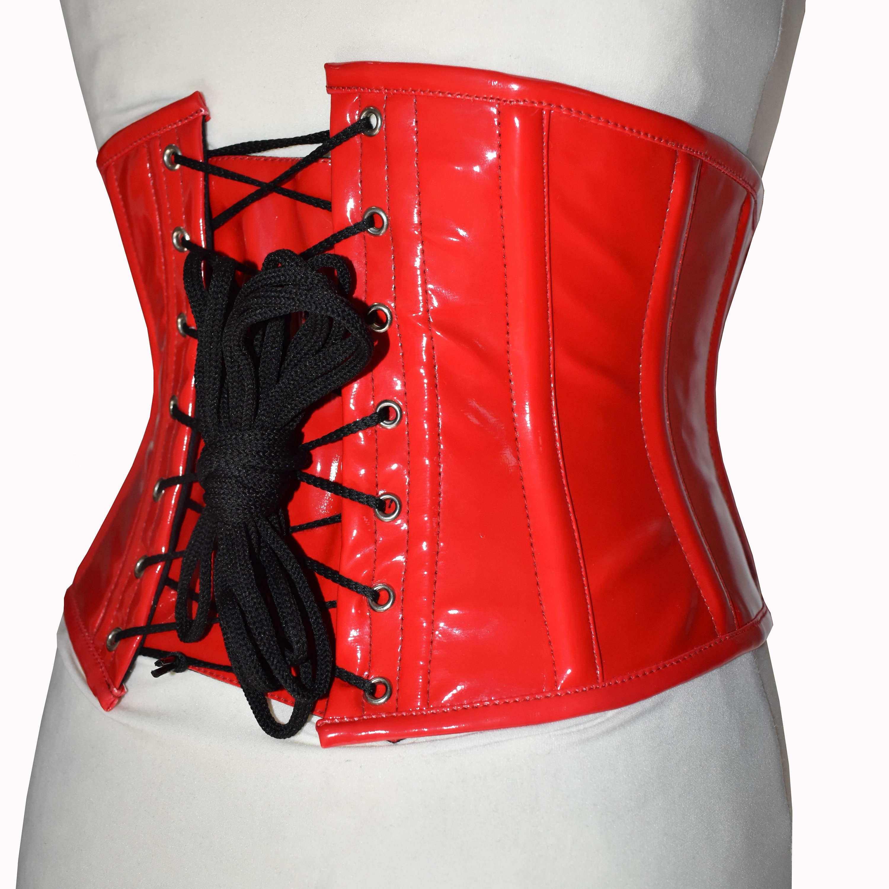 Waist corset made of PVC vinyl size 34 48 Etsy