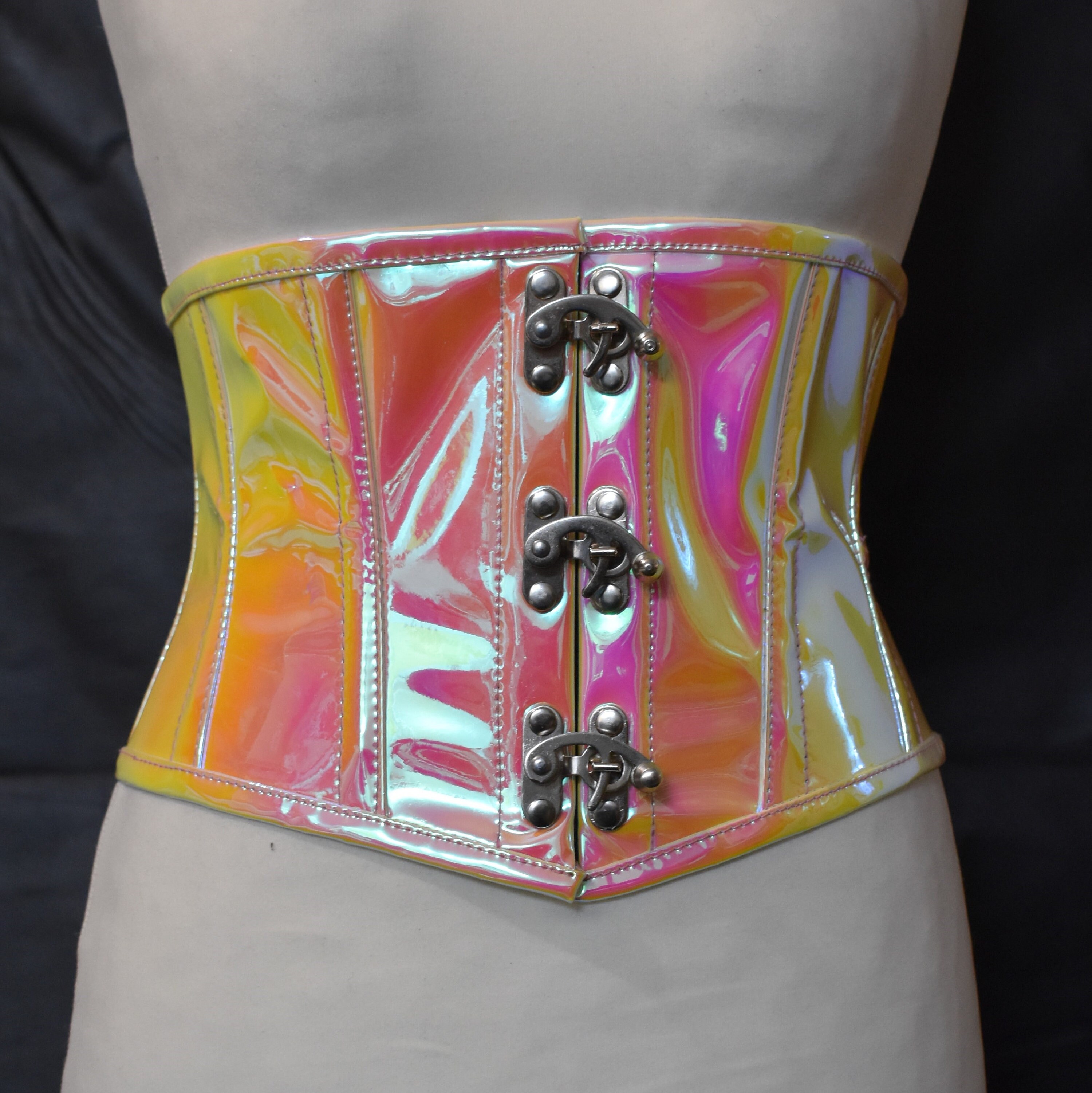 Waist corset made of PVC vinyl size 34 48 Etsy