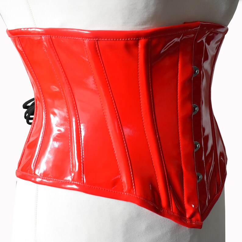Waist corset made of PVC vinyl size 34 ~ 48