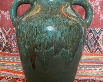 Green Glazed Ceramic Pottery Vase