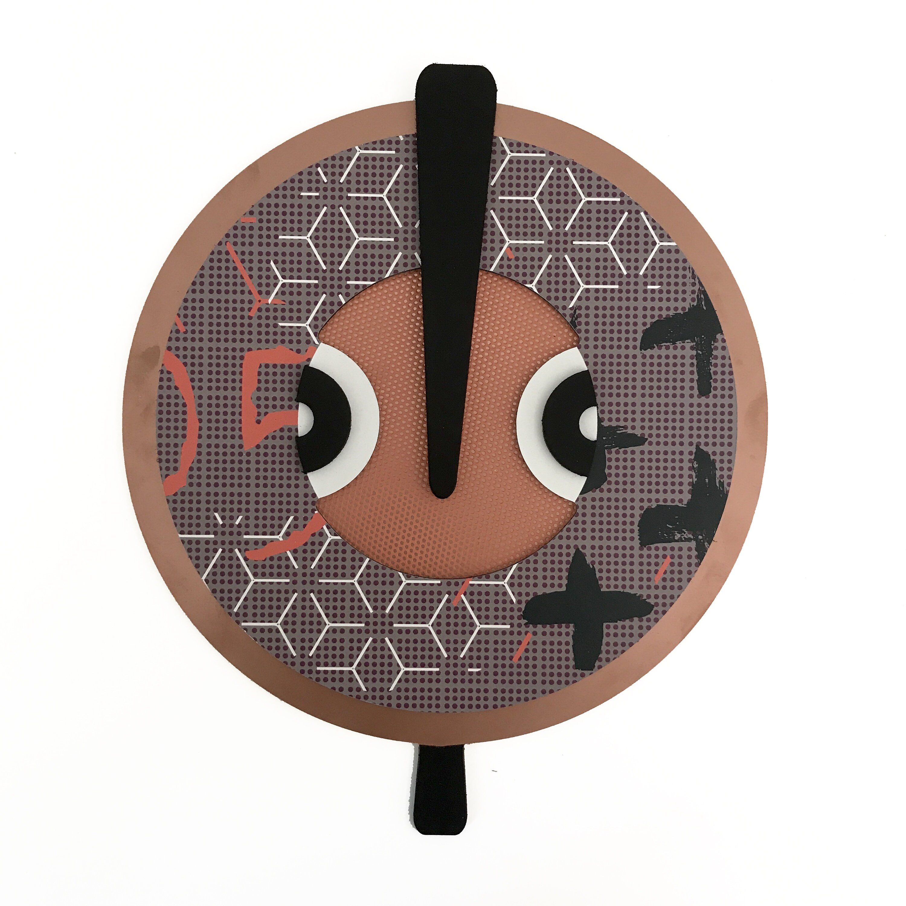 Masque Mural Design Ethnique Aluminium Décoration Unique