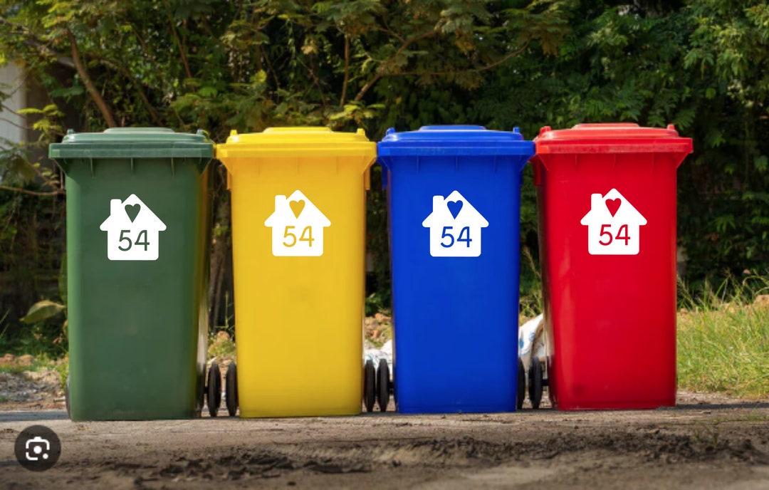 Wheelie Bin Stickers Wheelie Bin Labels Personalised Bin Etsy