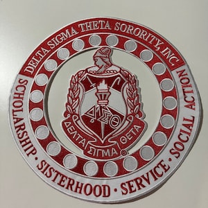 Delta Sigma Theta Sorority Circular  Shield 11&quot; Patch