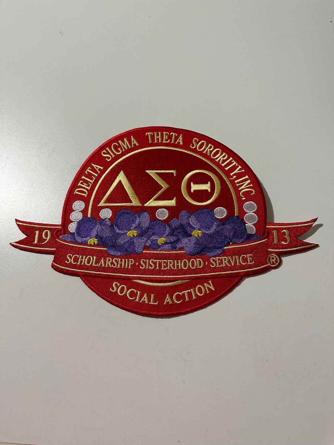 Delta Sigma Theta Sorority Circular 11.5 Patch Etsy