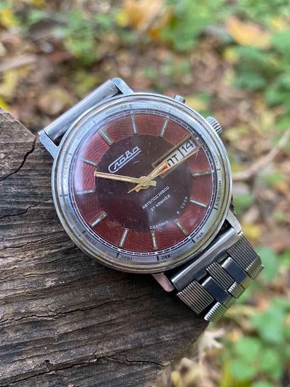 Very rare Working SLAVA watch,Zodiac signs,Mechani