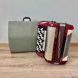 Firotti Eroica, 5 Row 120 Bass, Full Size Concert Button Accordion, Made Germany, Professional Bayan, New Straps, Chromatic Accordian, VIDEO