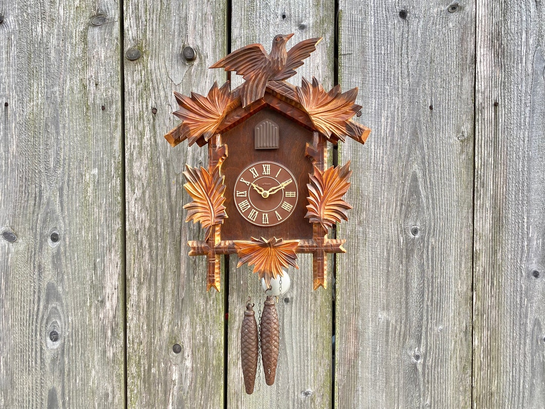 Rare Cuckoo Clock, Wall Clock, Working Cuckoo Clock, Wooden Clock
