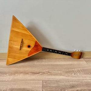 Professionelle Balalaika, Meister Balalaika, Konzert Balalaika, Vintage Nationales Saiteninstrument UDSSR, 3 Saiten, Ukrainisches Volksinstrument