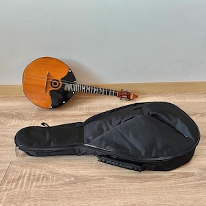 Vintage Ukrainische Dombra, Professionelle Domra, Nationale Folklore Saiteninstrument, Mandolina 4 saiten, Ukrainische Balalaika, Verkauf, Koffer
