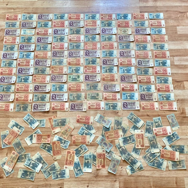 Set of 181 USSR banknotes, USSR money, Collectible banknotes USSR, Rubles ussr, World Paper Money, Money with Lenin, Russia Paper Money