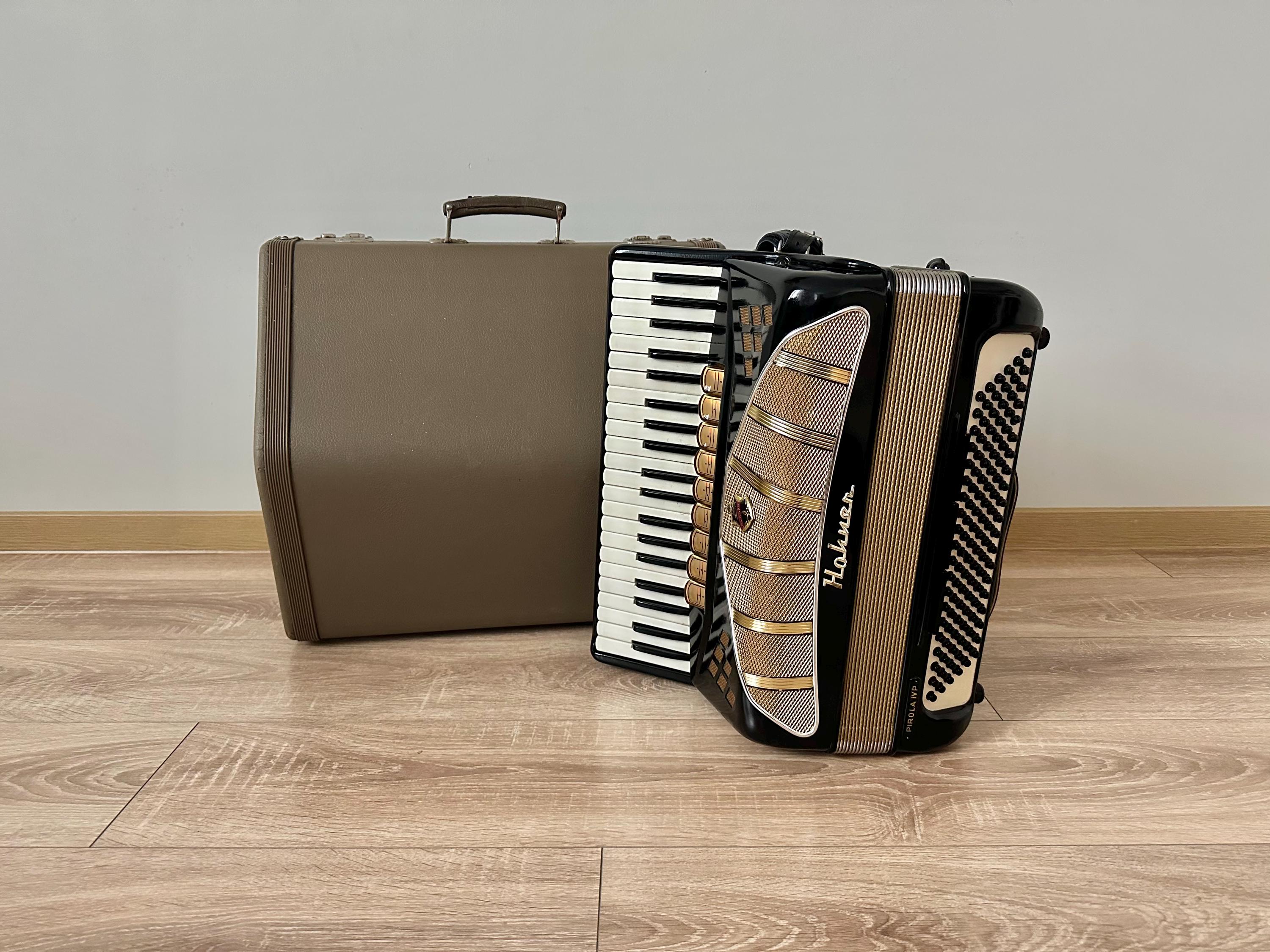Hohner Pirola IVP Accordion, 120 Bass, 41 Key, Germany, With Case