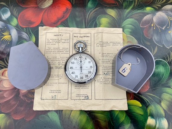 Working Pocket stopwatch AGAT, Soviet watch, Sport watch, Mechanical stopwatch, Soviet stopwatch, Russian stopwatch, Rare stopwatch