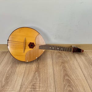 Vintage Ukrainian Dombra, Professional Domra, National Folklore Stringed instrument, Mandolina 4 strings, Ukrainian balalaika, Sale, Case