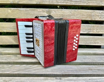 Mini Childrens accordion Malish, 10 bass, 1 voice, Small accordion, Russian accordion, Accordion, Musical instrument, Malish, VIDEO