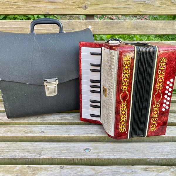 Working Childrens piano accordion, 14 bass, 1 voice, Piano accordion, Malish, USSR Accordion, Russian Bayan, Accordion, Musical instrument