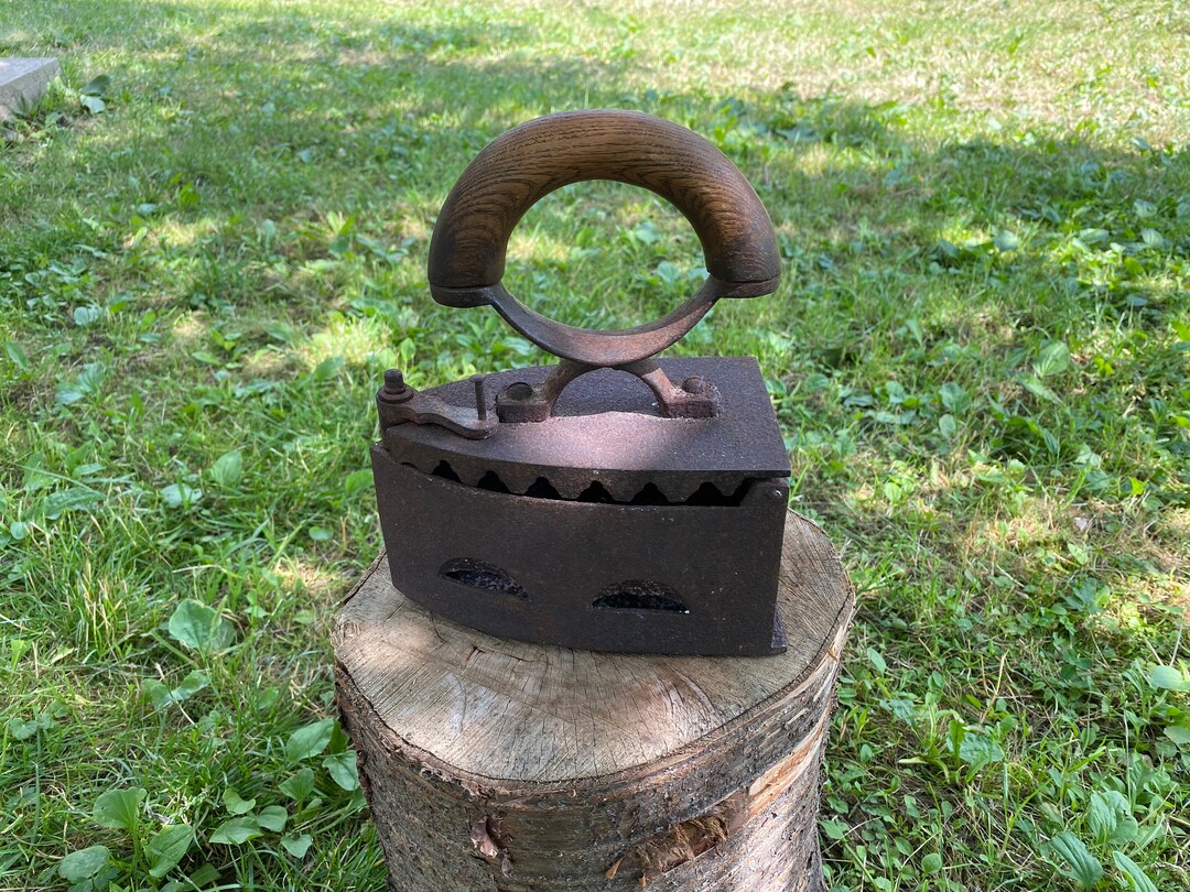 Big Antique Coal Iron Coal Fired Iron Height 9 Inches Etsy